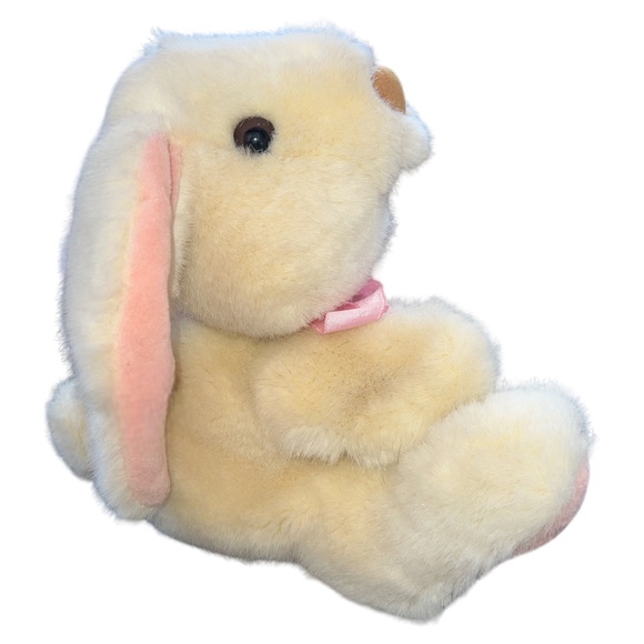 Mary Meyer Bunny Rabbit Hand Puppet Buck Teeth Pink Ears Feet Bow 9” Inches - Picture 4 of 7